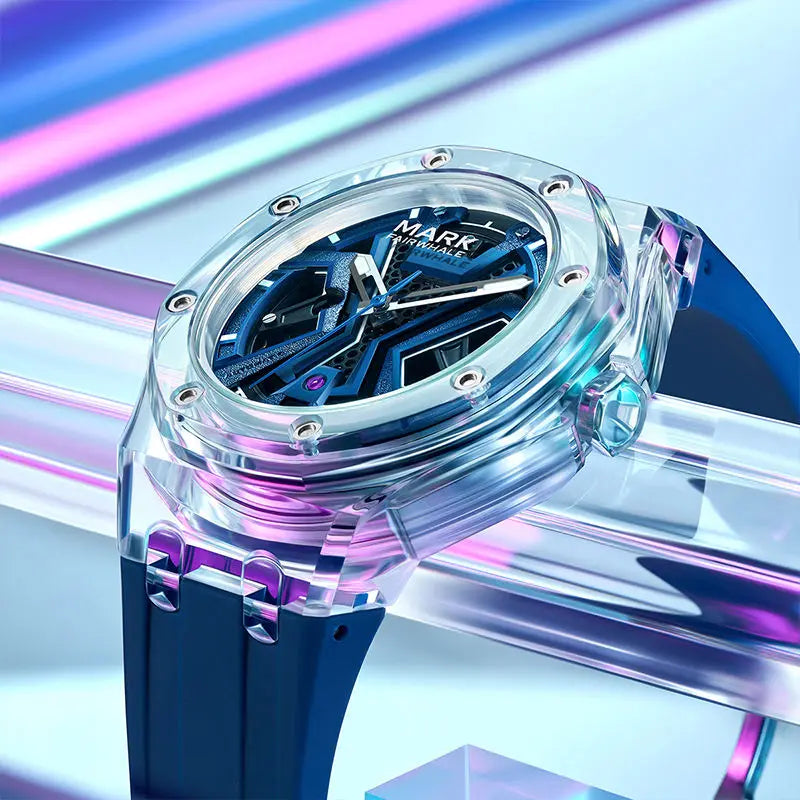 LILUOKE Wholesale Wristwatch Quartz Watch Transparent CaselCase Silicone Strap Waterproof Fashion Watches for Men Sport Watch