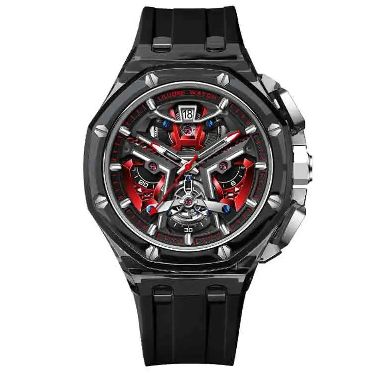 LILUOKE Wholesale Wristwatch Quartz Watch Transparent CaselCase Silicone Strap Waterproof Fashion Watches for Men Sport Watch